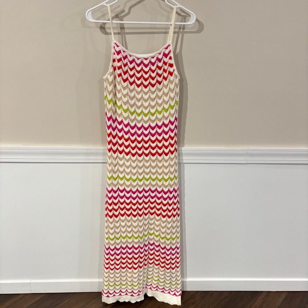 Rachel Zoe Women’s Chevron Crochet Knit Maxi Dress